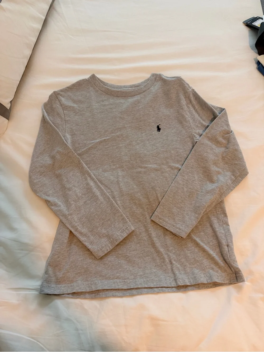 Ralph Lauren Kids Long-Sleeve Light Gray MEDIUM